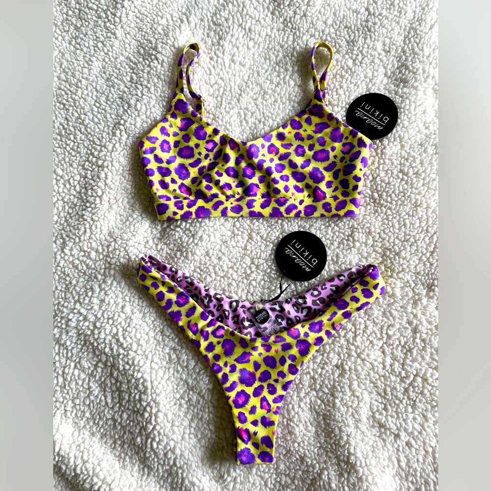 Leopard print Moana Bikini - XS top, S bottoms